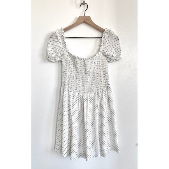 NWT Reformation Bambina Polka Dot Square Neck Mini Dress Size M - Picture 8 of 15